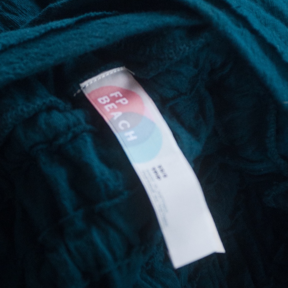 Free People Beach XS/S Teal Side Tie Swim Coverup - Picture 3 of 8